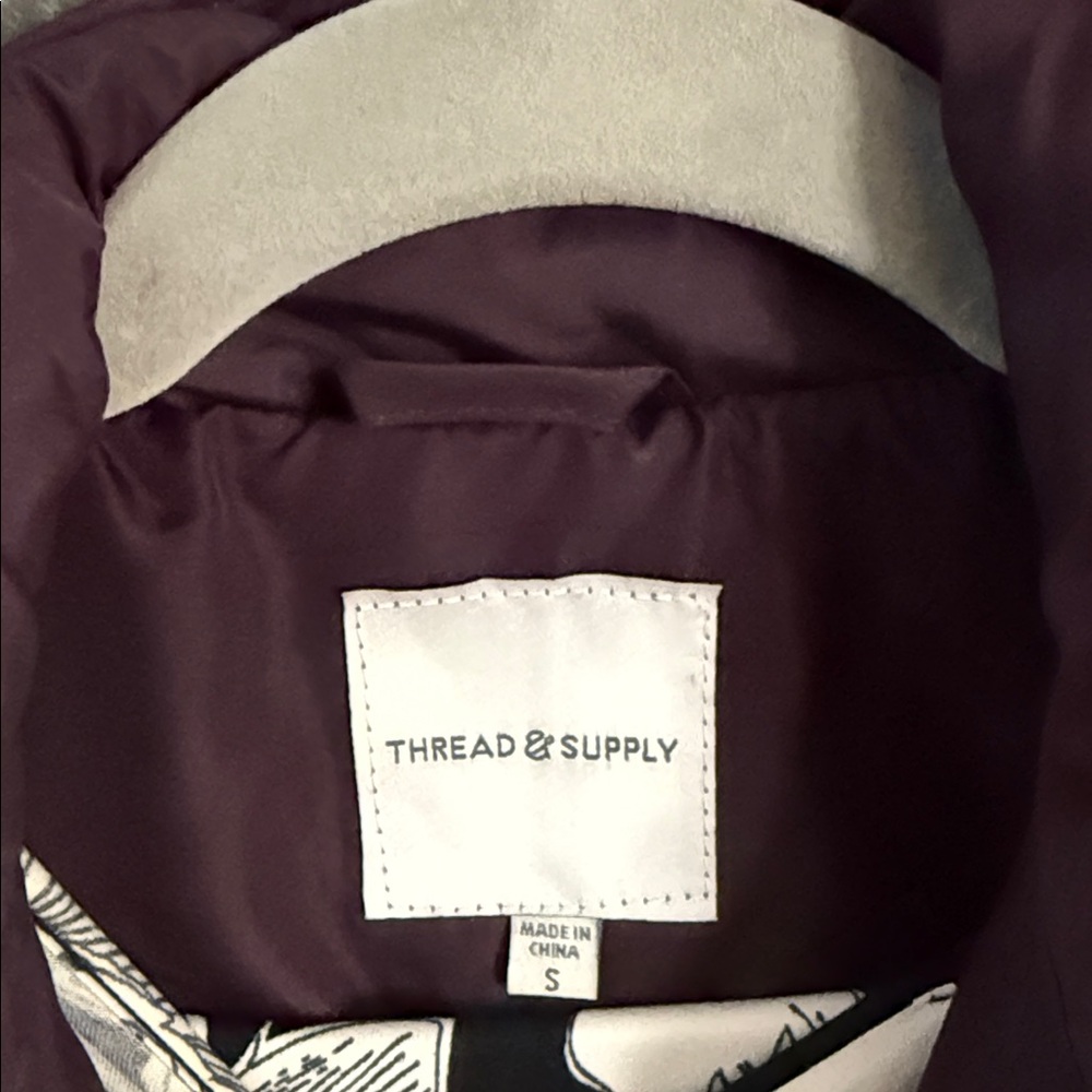 Thread & Supply Quilted Vest - Rich Burgundy - Picture 2 of 3